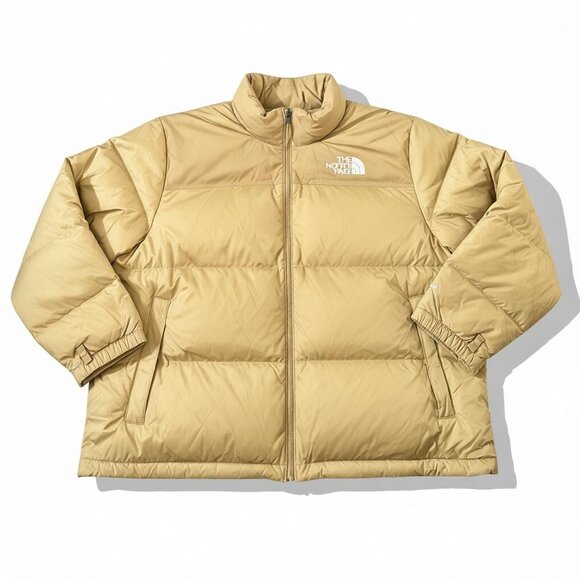 The North Face 3XL Womens 1996 Retro Nuptse 700 Down Puffer Jacket "Khaki Stone" - Picture 2 of 15